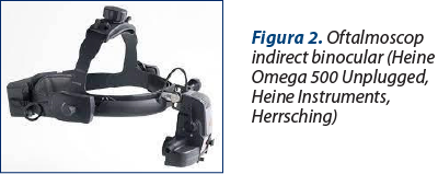 Figura 2. Oftalmoscop indirect binocular (Heine Omega 500 Unplugged, Heine Instruments, Herrsching)