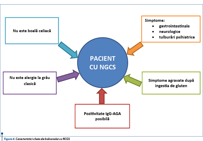 Figura 8. Caracteristici-cheie ale bolnavului cu NCGS