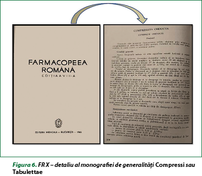 Figura 6. FR X – detaliu al monografiei de generalităţi Compressi sau Tabulettae