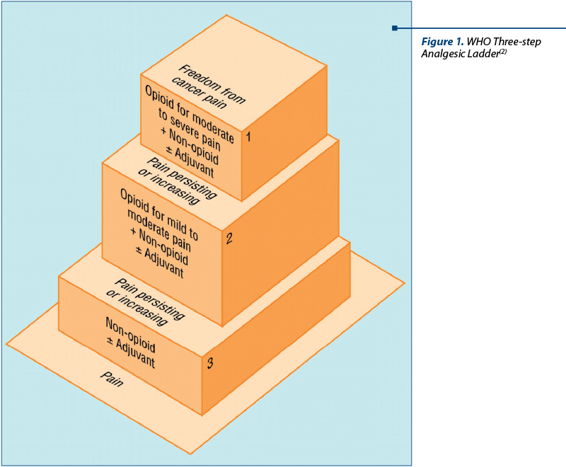 Figure 1. WHO Three-step Analgesic Ladder(2)