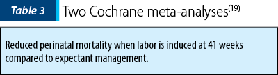 Table 3. Two Cochrane meta-analyses