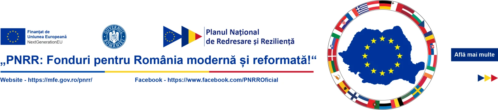 Finanțat de Uniunea Europeană NextGenerationEU - Guvernul României - Planul Național de Redresare și Reziliență